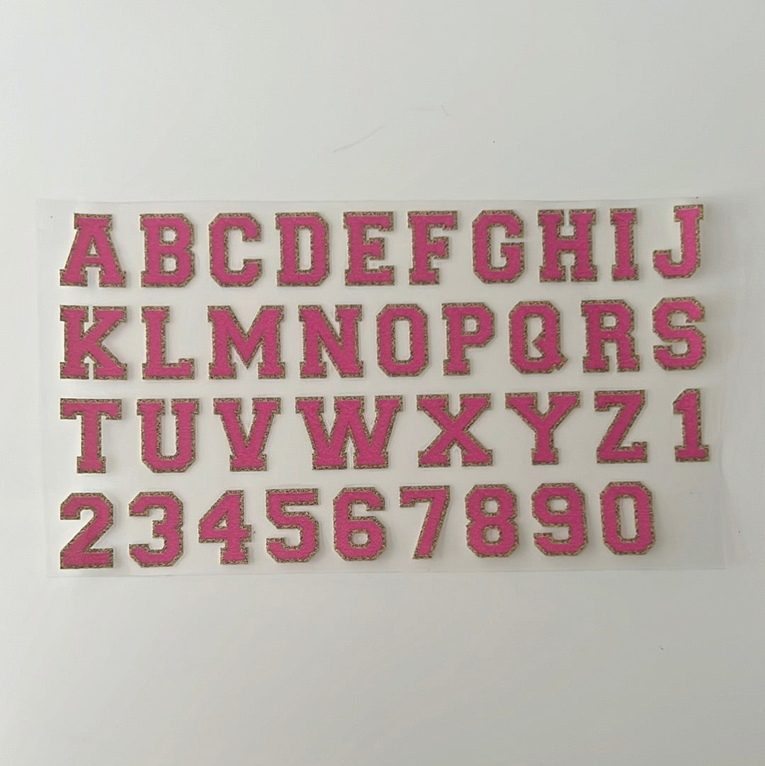 Chenille patch letter alphabet