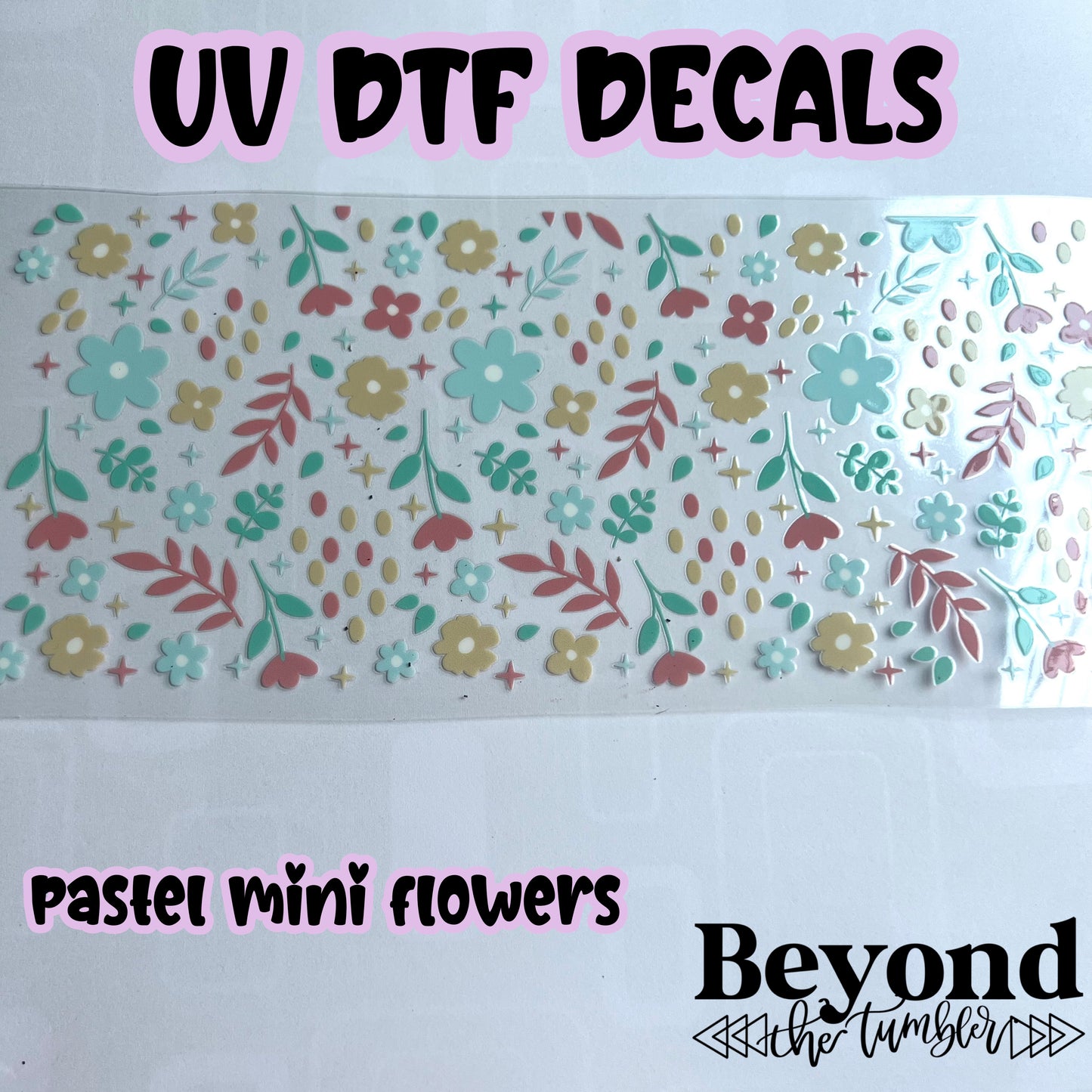 Pastel mini flowers UVDTF Decals