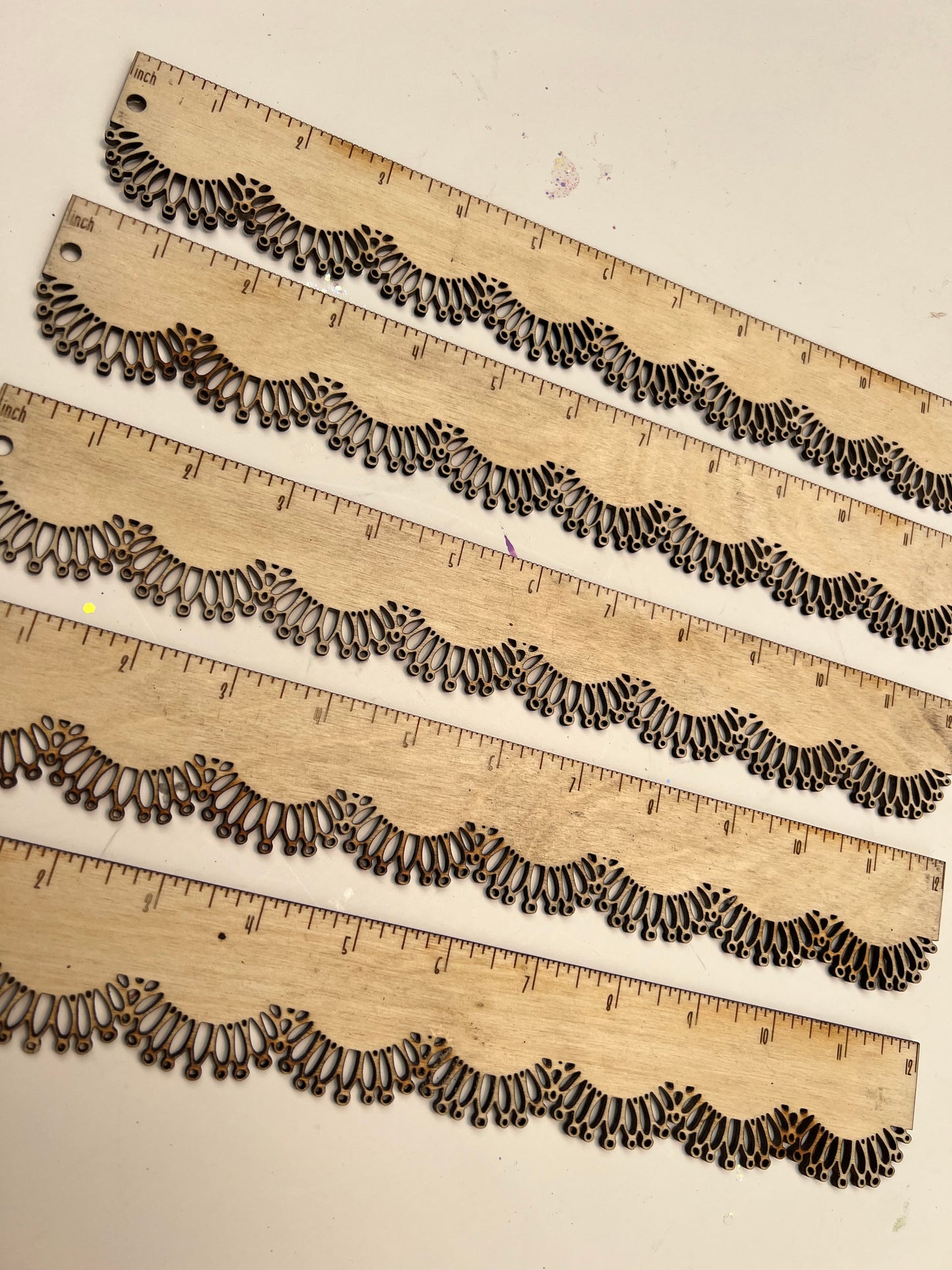 Lace ruler wood blank