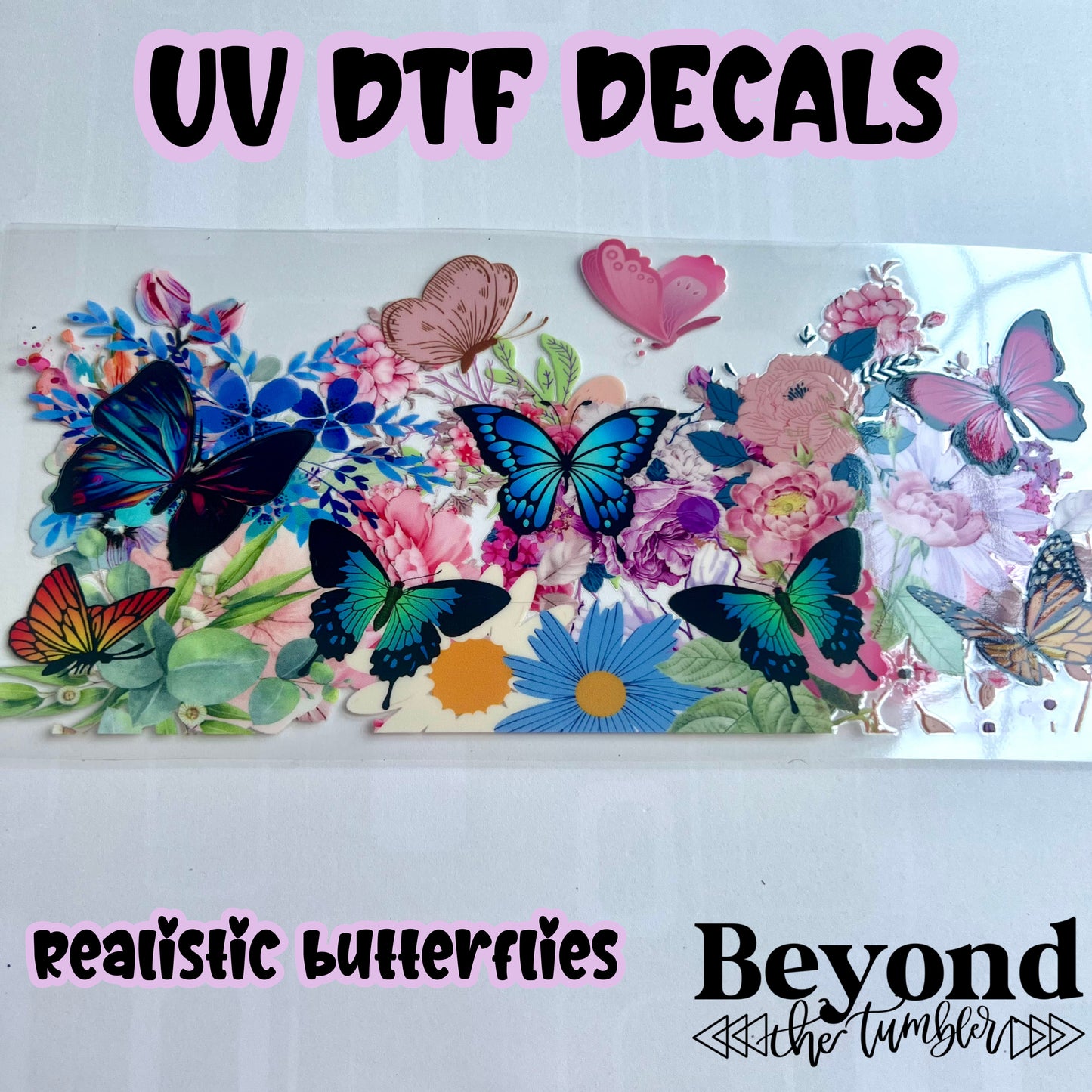 Realistic butterfly UVDTF Decals