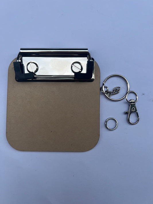 Keychain Post It Mini Clipboard Acrylic blank