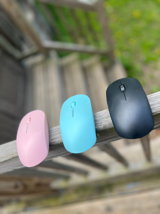 Colored blank wireless battery operated mouse
