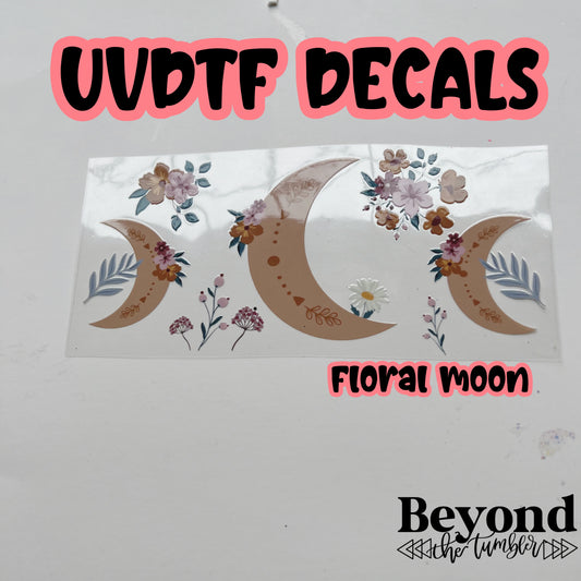 Floral Moon UVDTF Decals